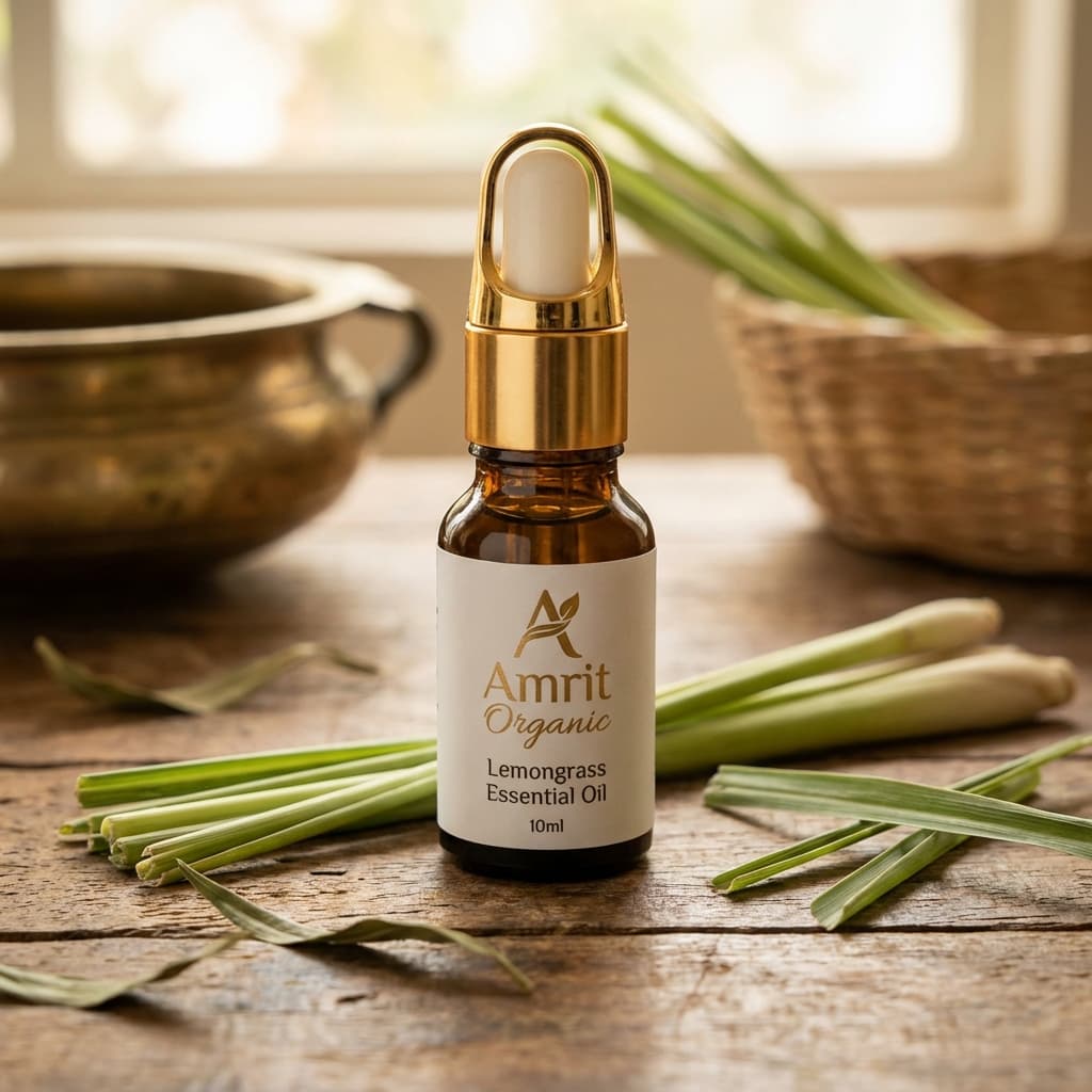 Amrit Organic Lemongrass Oil - 10 ml
