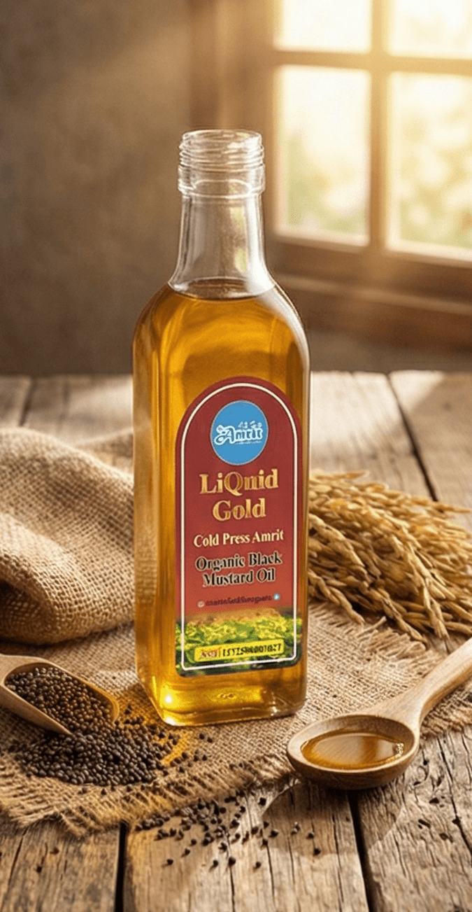 Amrit Organic Black Mustard Oil - 1 L