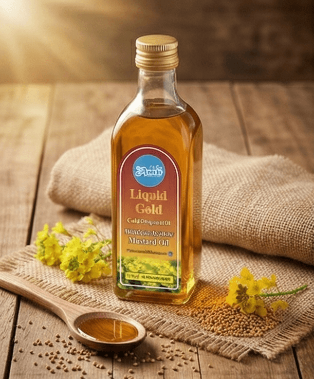 Amrit Organic Yellow Mustard Oil - 1 L